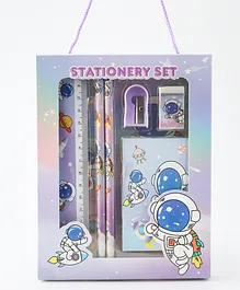 Space Theme Stationery Set - Purple