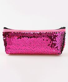 ZOE Pencil Pouch with Sequinned Detailing - Fuchsia