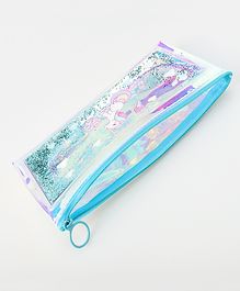 Pencil Pouch With Unicorn Print - Multicolor