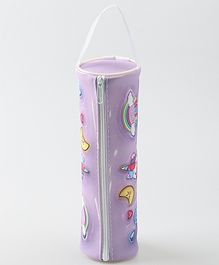 Zoe Pencil Pouch Unicorn Print - Purple