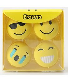 ZOE Happy Face Erasers -Yellow