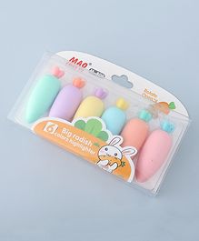 ZOE Big Radish Shaped Highlighter Multicolor- Pack of 6