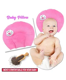 Ortis Cotton Head Shaping Mustard Seed Rai Head Shaping Baby Pillow Pink