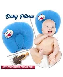 Ortis Cotton Head Shaping Mustard Seed Rai, Head Shaping Baby Pillow Blue