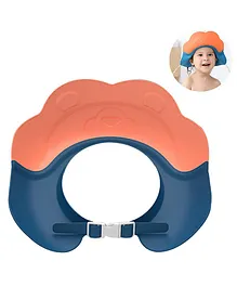 StarAndDaisy Baby Shower Cap Shield, Shower Cap for Kids, Visor Hat for Eye and Ear Protection for 0-9 Years Old Children, Cute Crown Shape Makes the Baby Bath More Fun- Orange