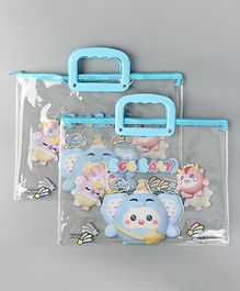 Egg Baby Design Folder with Handle - Blue