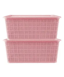 Selvel Keeper basket large pack of 2 pink