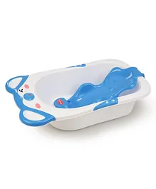 Luv Lap Bathtub with Baby Bather - Blue & White