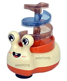 AKN TOYS Rotating snail contains three colored ball and three colored eggs