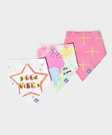 Mi Arcus 100 % Cotton Bandana Triangle Bibs Pack of 3- Multicolor