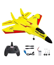Sanjary Remote Control Airplane Easy to Fly EPP Foam RC Aircraft Fighter with LED Light - Color May Vary
