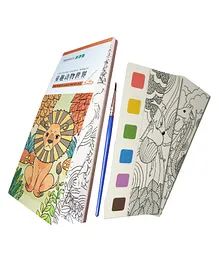 Fingo Brain Water color Paint Book  Animal world Theme- Multicolor