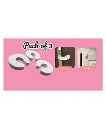 Fingo Brain Foam Door Protector (Pack of 3) - White Color