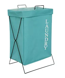 Sassoon Canvas Foldable Laundry Bag Teal