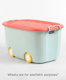 Babyhug Compact Multipurpose Storage Box
                        with Wheels - Blue
