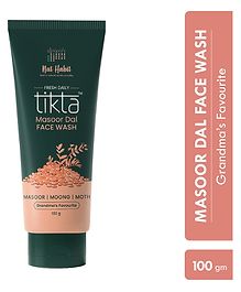 Nat Habit Masoor Dal Face Wash Fresh Daily Tikta Skin Brightening With Masoor & Moth Dal Suitable For All Skin Types 100g