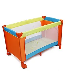 LuvLap Baby Playpen Sunshine - Orange Green & Blue