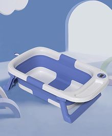 Foldable Baby Bath Tub with Temparature Sensor - Blue