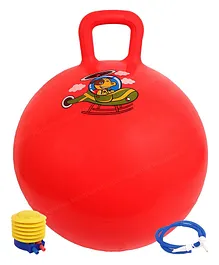 Toyshine 55cm Hopper Ball with Pump and Handle - Red