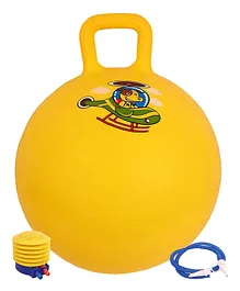 Toyshine 55cm Hopper Ball with Pump and Handle - Yellow