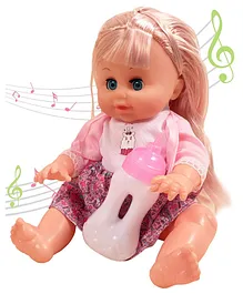 Toyshine  Musical Interactive Baby Doll Adorable and Realistic Look Baby Doll with Feeding Bottle for Ages 3 and up