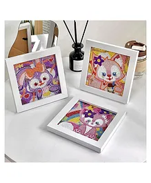 Zyamalox Kids' DIY  Diamond Painting Stickers Kit: Art Craft with Frame Tool and Cartoon Designs - Educational Mosaic Art Gift & Craft for Birthdays (Assorted Design)