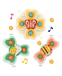 Kidology Silicone Suction Cup Flower Spinning Bath Toy for Infants and Toddler, Sensory Fidget Bath Toys for Kids Learning Toys for Boys & Girls