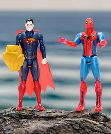 WOW Toys Delivering Joys of Life Premium & Realistic Spider and Super Guy Action Figure Toys with Accessories - Blue & Red