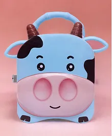 WOW Toys - Delivering Joys of Life Cow Themed Money Saving Coin Bank with Lock and Key (Colour may vary)