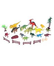 Crackles Cartoon Pre Historic Dinosaur Figures Set for Kids,Dinosaur Animal Play Set, Educational Toy Learning Toy of Varying Sizes- Total 23 Pc Playset