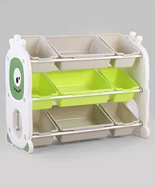Multipurpose Storage Shelves  Monster  Print - Green