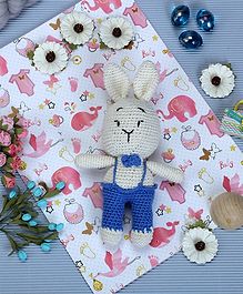 Crochet Bunny Boy Soft Toys - Blue