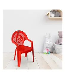 Nilkamal Plastic Baby Chair CHR5015 Modern and Comfortable with Backrest Bright Red Colour