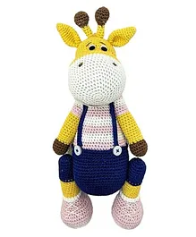Happy Threads Handcrafted Amigurumi  Giraffe - Blue