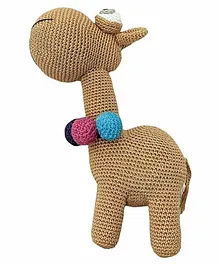 Happy Threads Handcrafted Amigurumi Brown Camel - Height 24 cm