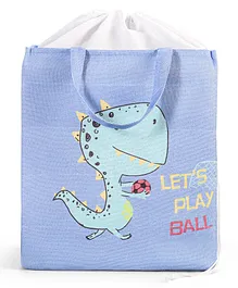 Babyhug Canvas Rectangular Storage Bag with Dino Print- Blue