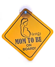 Babyhug Mom To Be On Board Sticker - Yellow