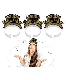 Fiddlerz 3 Year plus, Happy New Year Party Crown Tiara, 3 Pieces Adjustable New Year Crown Tiaras New Years Eve Celebration Boys or Girls Photo Props