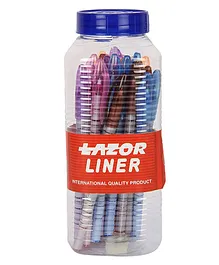 Linc Lazor Liner Ball Pen Jar - Blue Ink, 25 Pcs Jar
