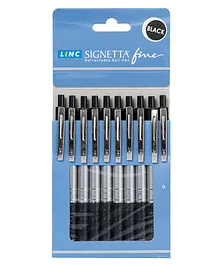 Linc Signetta Fine Ball Pen -  Black Ink 10 Pcs
