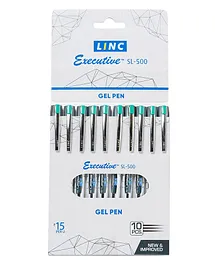 Linc Executive Sl-500 Gel Pen - Green Ink 10 Pcs