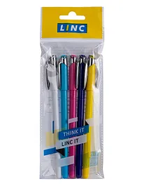 Linc Gliss Assorted Body Ball Pen -Blue Ink 10 Pcs
