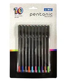 Pentonic Ball Pen - Multicolor Ink, Tip Size 1mm, 20 Psc Blister Set