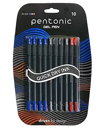 Pentonic Gel Pen - Multicolor Ink, 20 Pcs