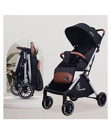 R for Rabbit Premium Design Street Smart Stylish Stroller & Pram With Auto Fold Mechanism- Black