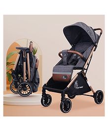 R for Rabbit Premium Design Street Smart Stylish Stroller & Pram With Auto Fold Mechanism- Grey