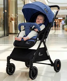 R for Rabbit Street Smart Nova Stylish Baby
                        Stroller | Pram with Reversible Handle, One Hand
                        Fold Mechanism for 0-3 Years Boy & Girl
                        (Blue Black)