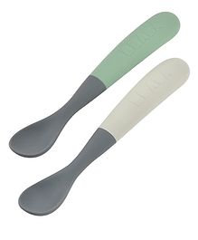 Beaba 1st Stage Silicone Spoon (Set of 2) Mineral 4+ Month