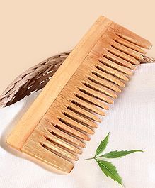 Neemwood Wide Teeth Comb - Brown