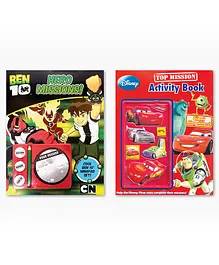 Young Angels Disney Top Mission Activity And Ben 10 Activity With Hero Mission Pack of 2 Book - English